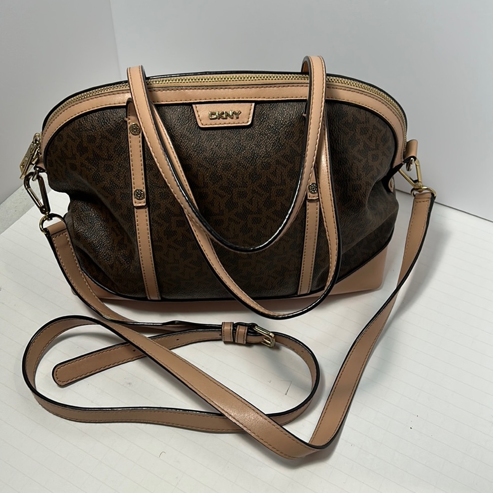 DKNY Signature Leather Dome Satchel